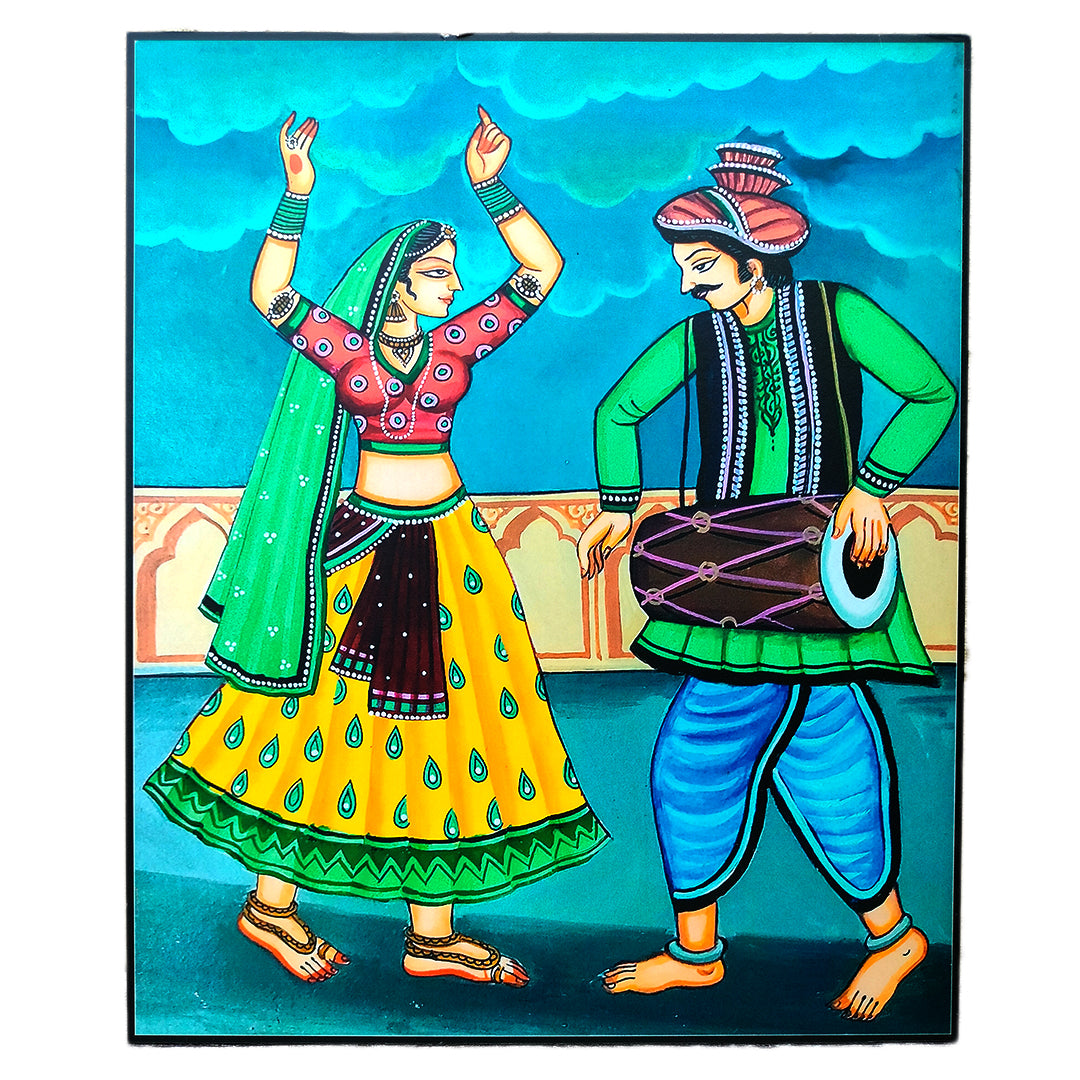 Craftooba Self Adhesive Mdf Cutout Wall Art Stickers. Length- 12 Inch, Breadth- 10 Inch | Ready To Hang Wall Stickers | Mdf Cutouts Stickers | Art | Rajasthani Art | Painting | Rajasthani Painting |