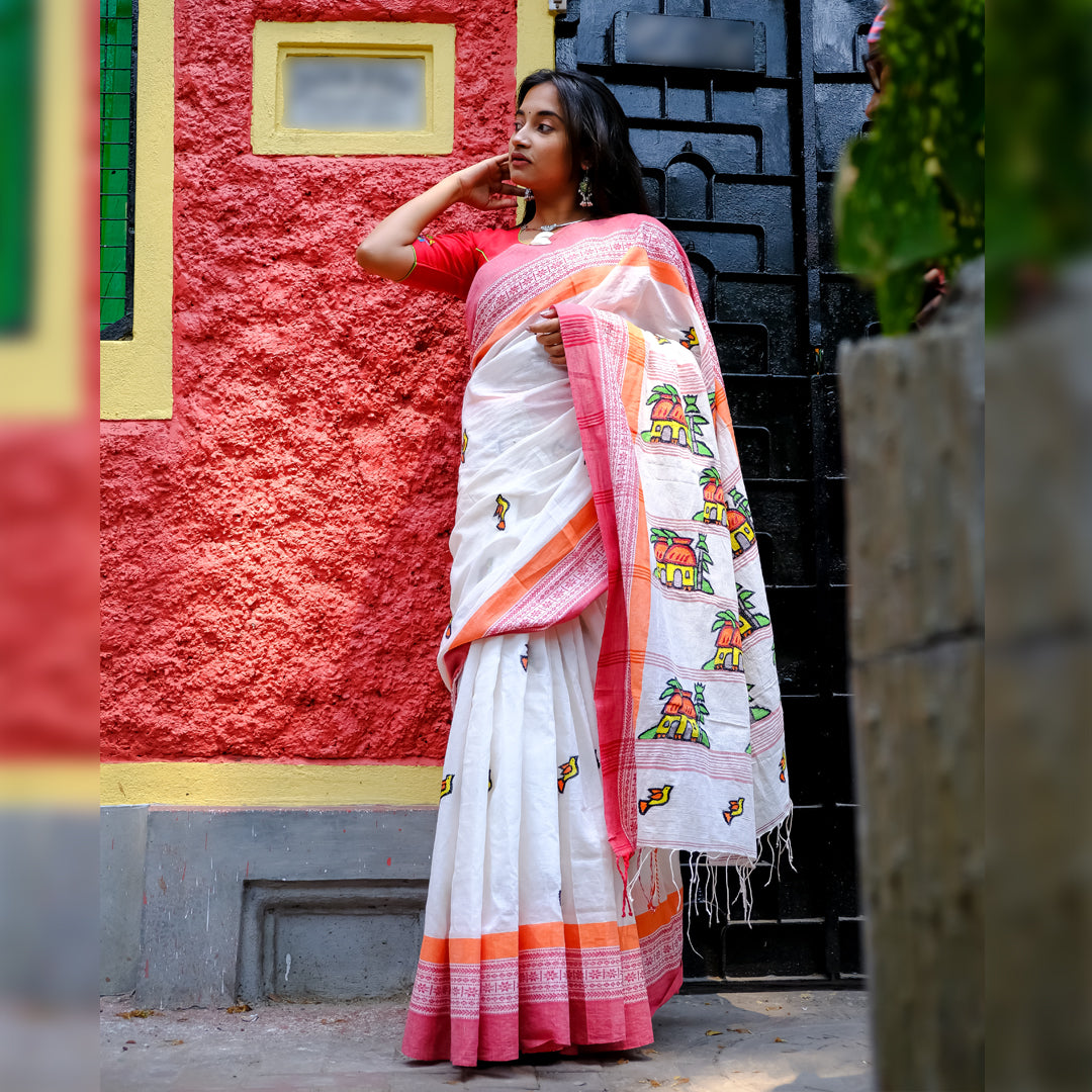 Kantha Embroidery Stitch 'Santipuri Saree'