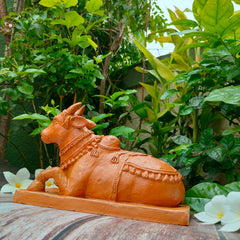 Terracotta Nandi – Handmade Sacred Cow Statue