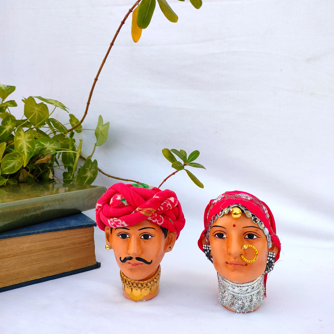 Traditional Rajasthani Couple Table Top Decor