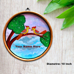 Wooden Hand painted and Hand crafted decorative beautiful Round Name Plate wall hangings | Wall Decor |