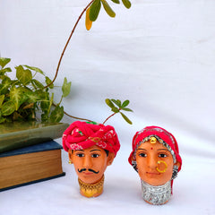 Traditional Rajasthani Couple Table Top Decor