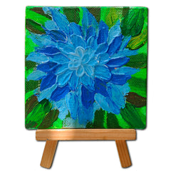 Original canvas painting | Small canvas (4 inches) with easel stand