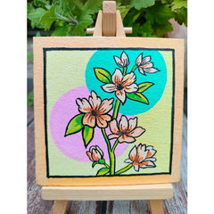 Craftooba Hand Painted Impasto Small Canvas Art | Small Canvas | Canvas | Canvas Painting | Paintings | Canvas Art | Floral |