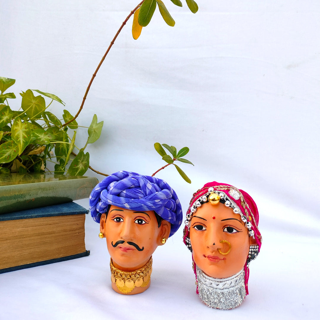 Traditional Rajasthani Couple Table Top Decor