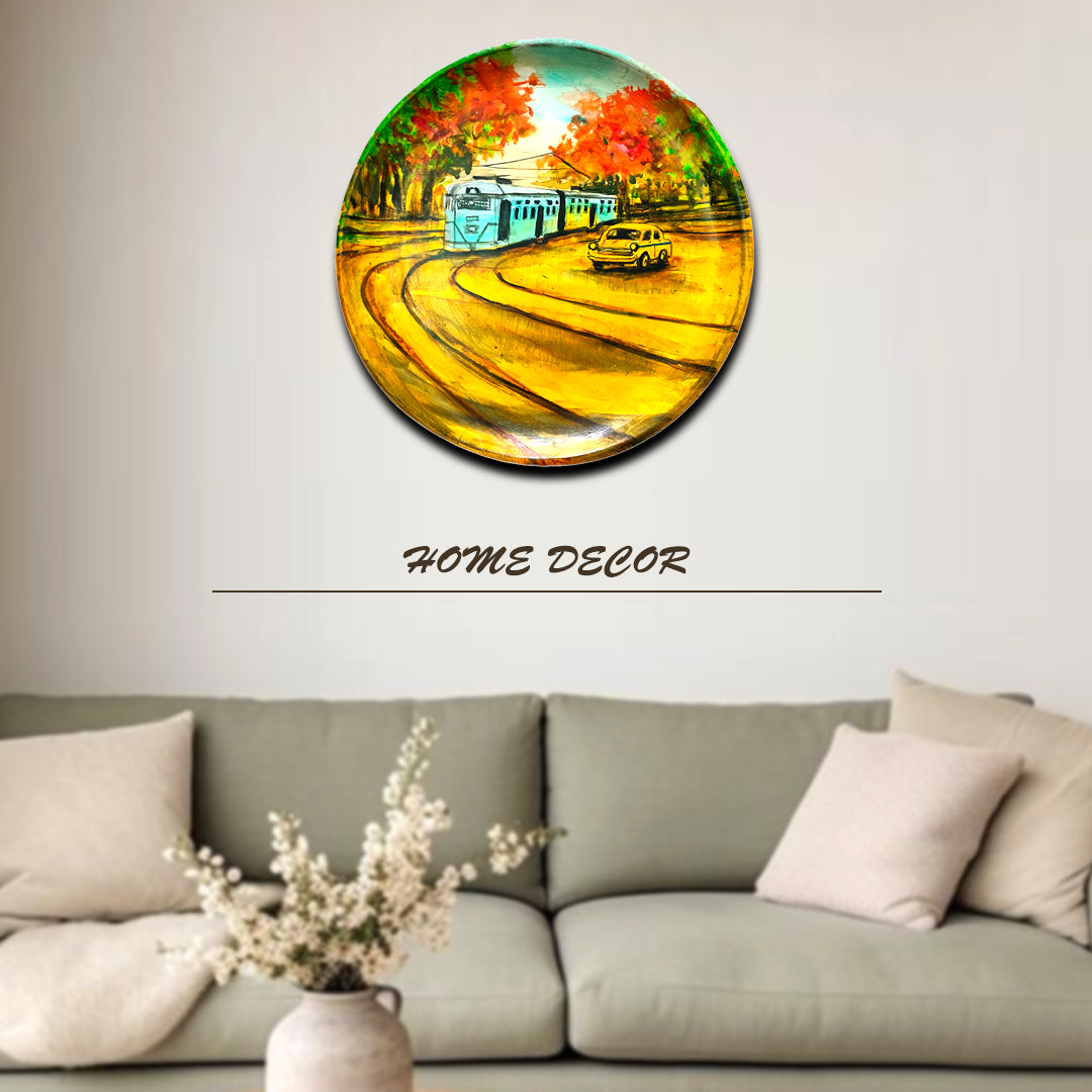 Craftooba Love Wall plate - Transport of Kolkata