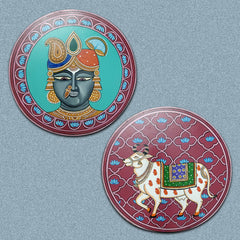 Wooden Hand painted and hand crafted decorative wall plates Combo Pitwai & Sreenath| wall hangings, wall decor | Home Decor, Office Decor |