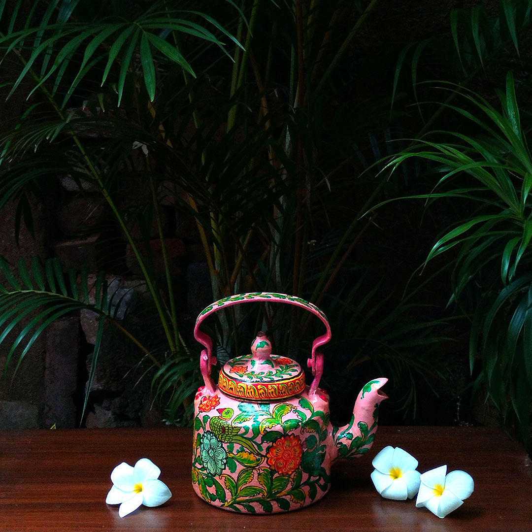Warli Painting Aluminum Kettle - Medium