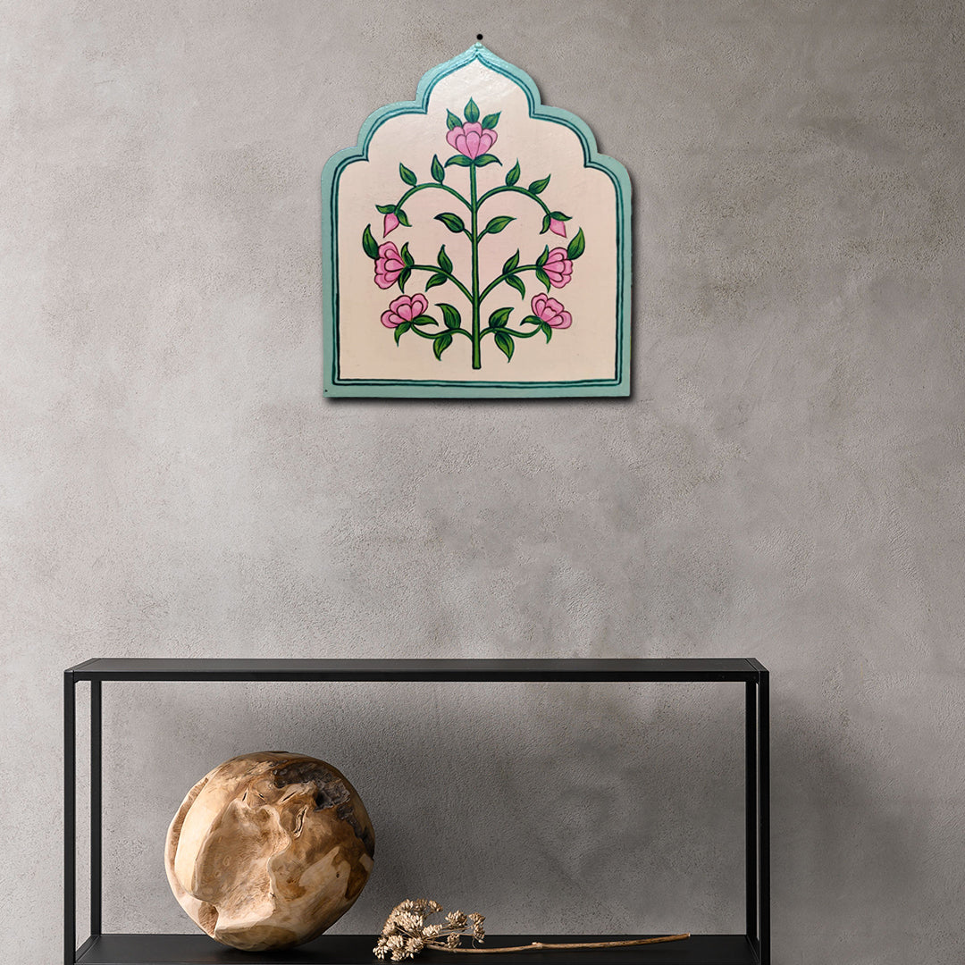 Product image Wooden Hand painted and hand crafted decorative wall plates of a women | wall hangings | wall decor | Home Decor | Office Decor | Mughal Art | Floral