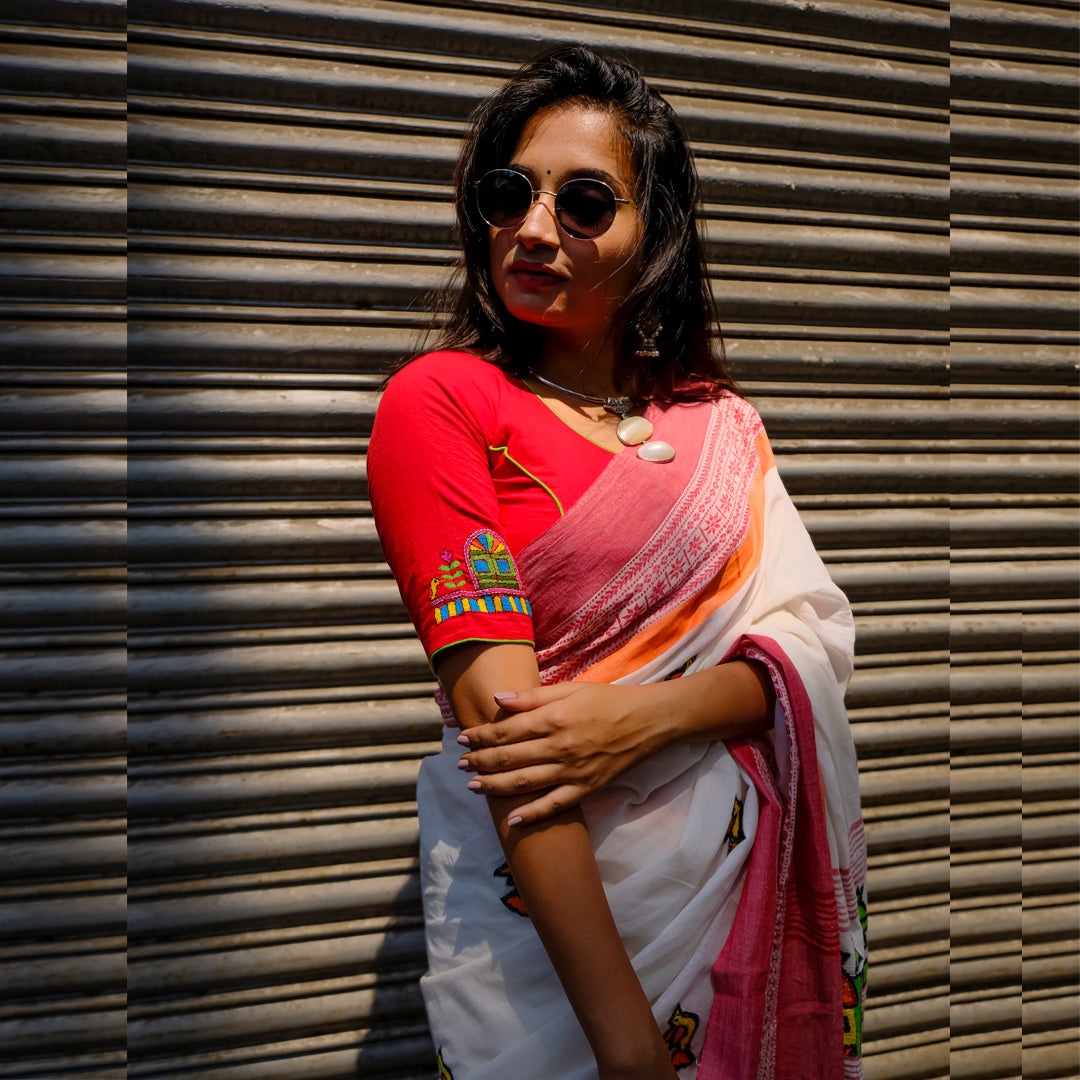 Kantha Embroidery Stitch 'Santipuri Saree'