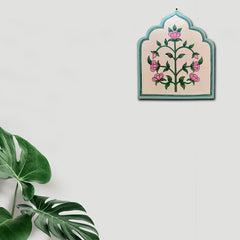 Product image Wooden Hand painted and hand crafted decorative wall plates of a women | wall hangings | wall decor | Home Decor | Office Decor | Mughal Art | Floral