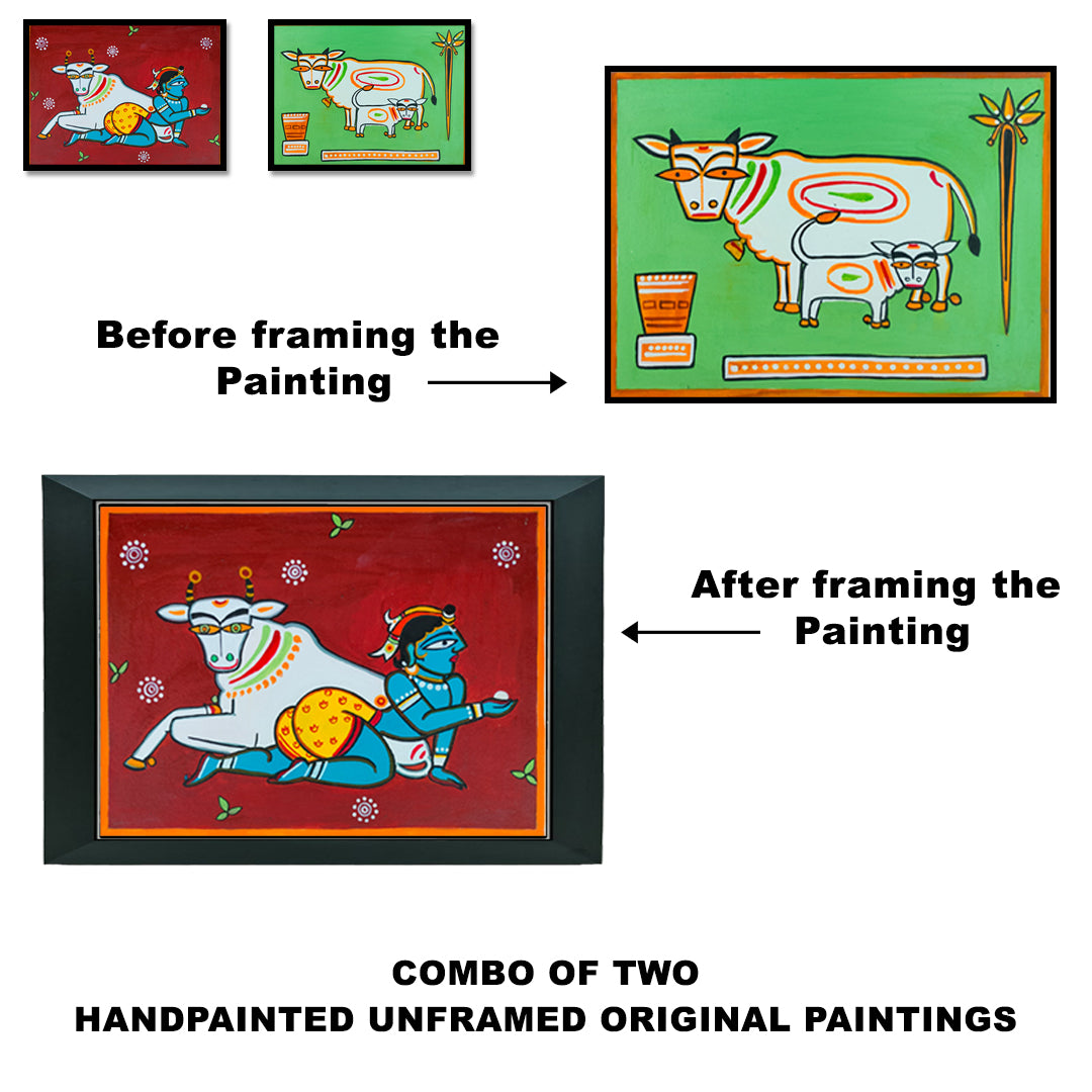 Craftooba Combo Of Unframed Original Paper Paintings | Paintings | Handpainting | Paper painting | Unframed | Original Painting |