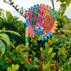 Craftooba Hand-Painted Bamboo Hand Fan: From a Whisper of Air to a Canvas of Art | Home Decor & Festival | Handmade & Handpainted Beautiful Traditional Hand Fan | Decor |