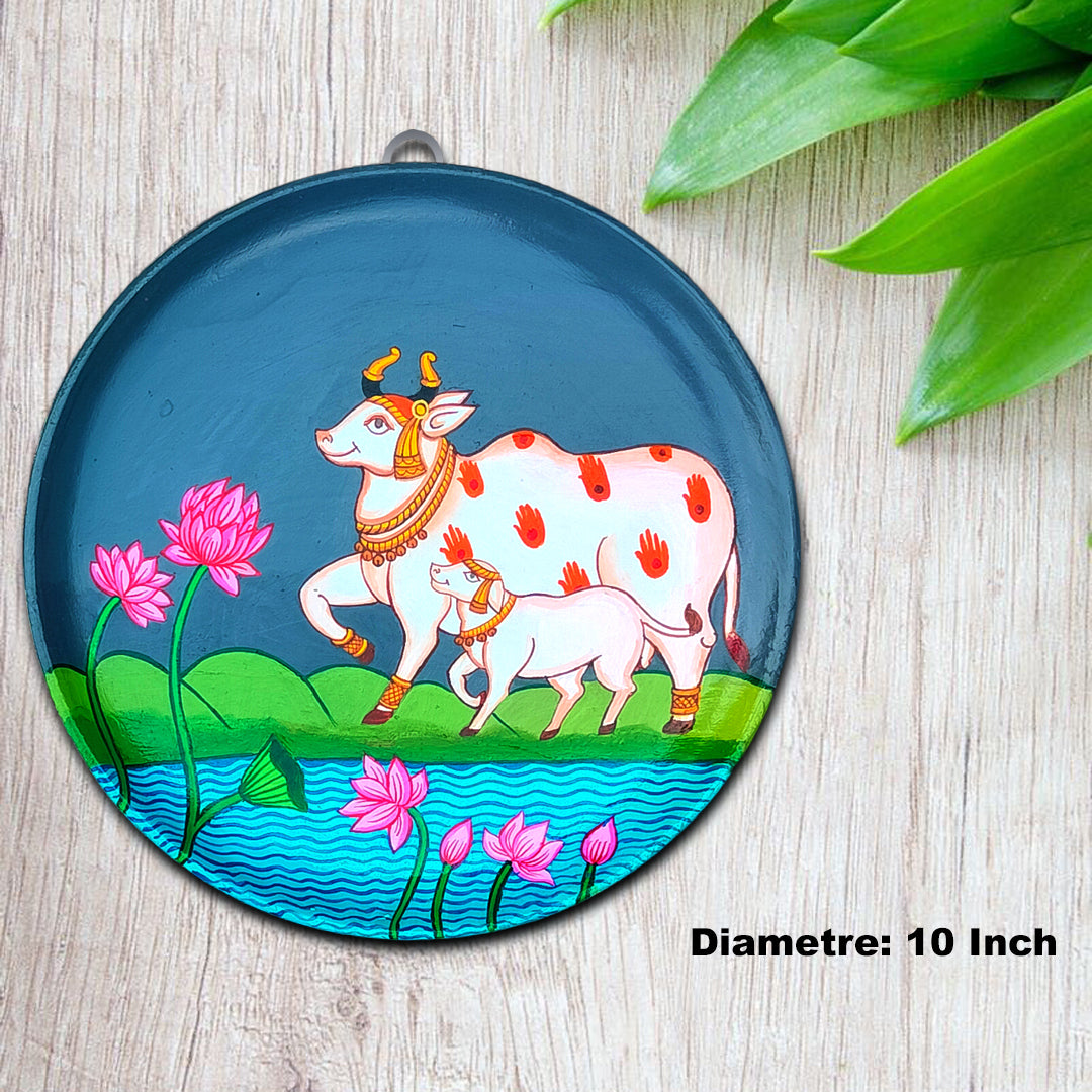 Wooden Hand painted and hand crafted decorative wall plate | wall hangings | wall decor | Home Decor, Office Decor |