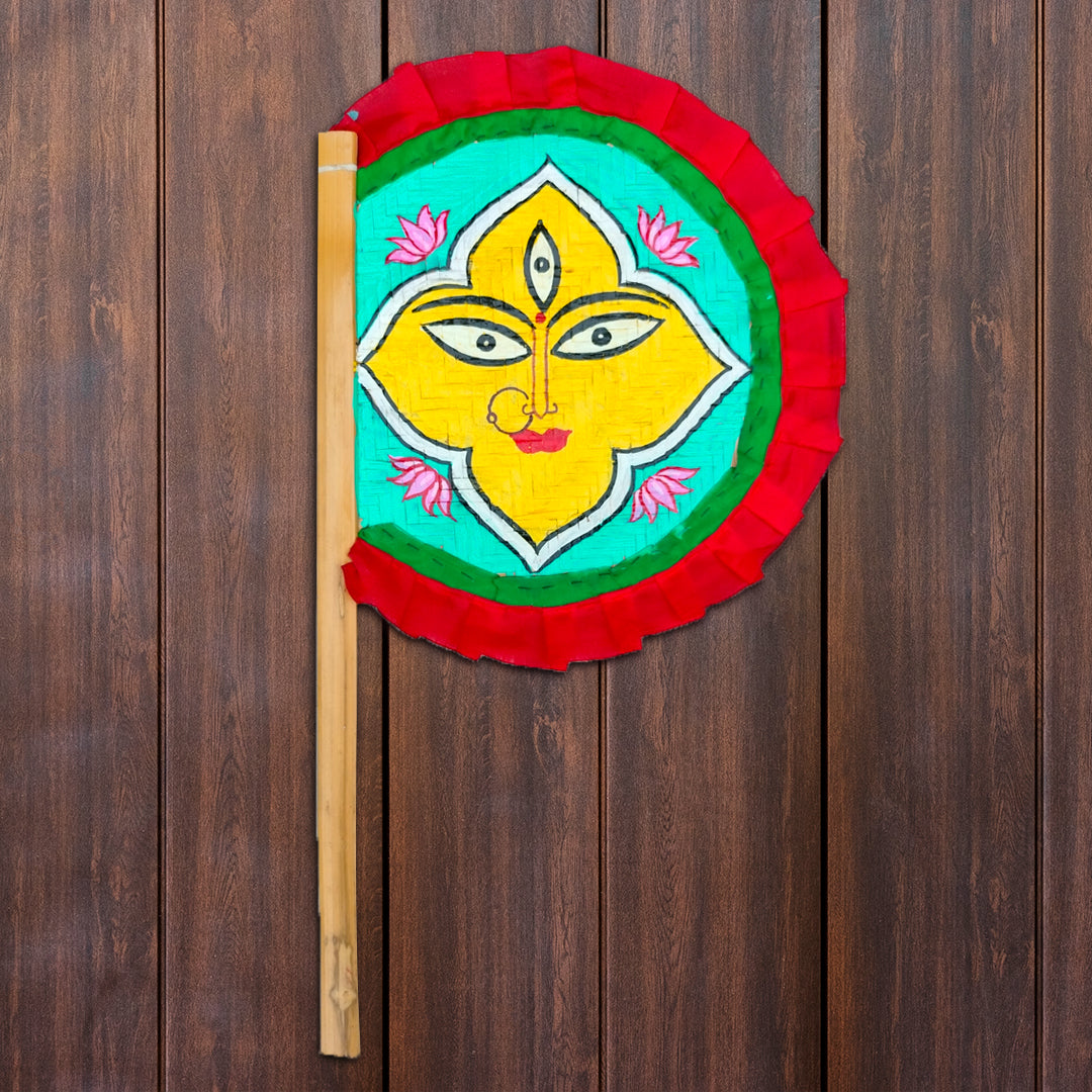 Craftooba Hand Painted bamboo made hand fan (hatpakha) for home decor & festival | Handmade & handpainted Beautiful Traditional Hand Fan for Cool Air & Home Decor and Travel Use