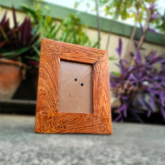 Product image Craftooba Premium Handcrafted Metal Inlay Wooden Table Top Frame – 5.5 x 3.5 inch Photo Display | Photo frame | Wooden photo Frame |