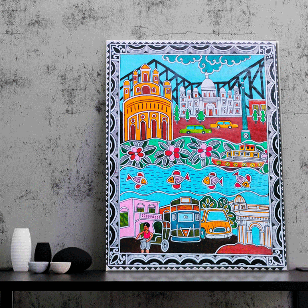 Craftooba Kollkata or city of Joy - Inspired Printed Canvas | Canvas | Stretched Canvas Art Print