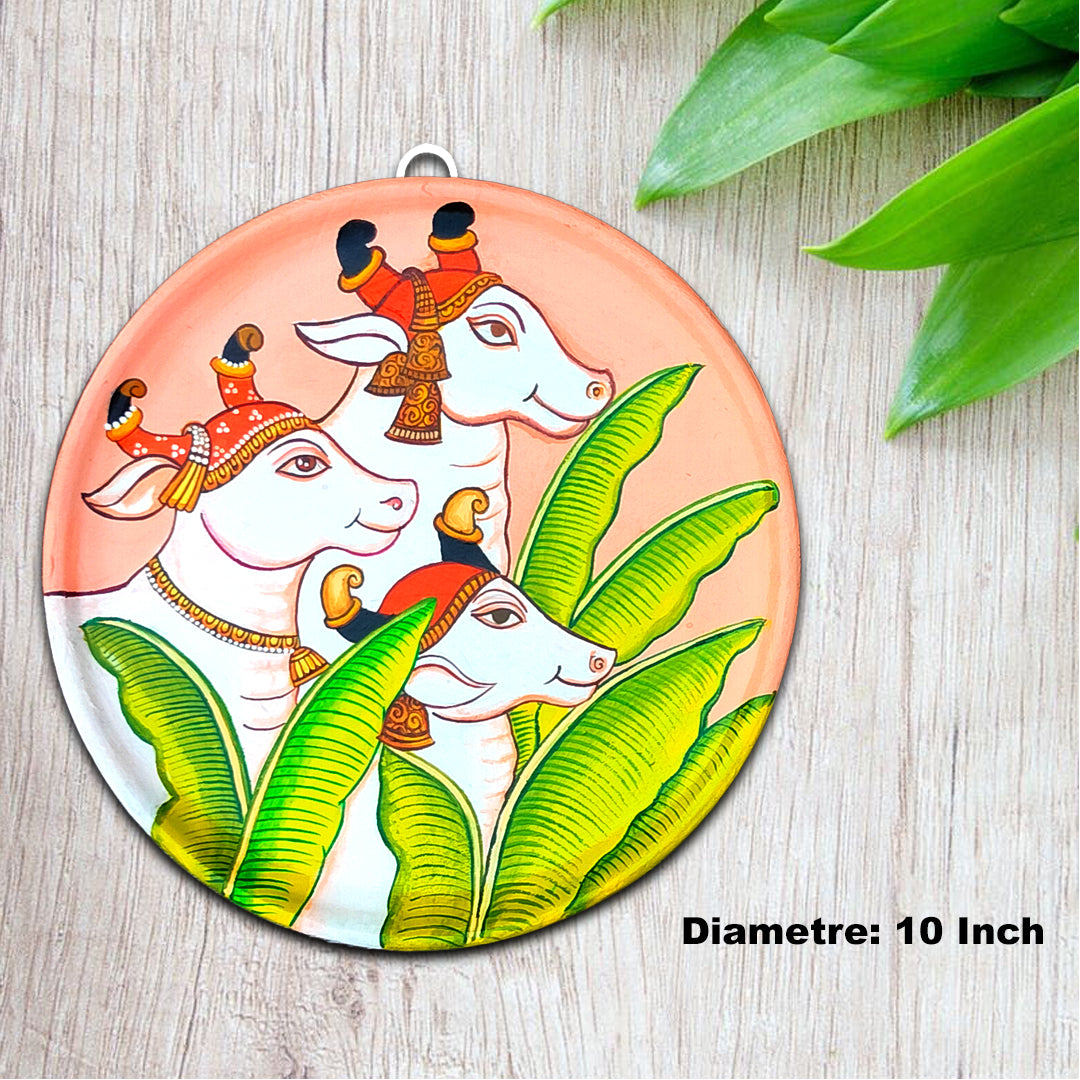 Wooden Hand painted and hand crafted decorative wall plate | wall hangings | wall decor | Home Decor, Office Decor |