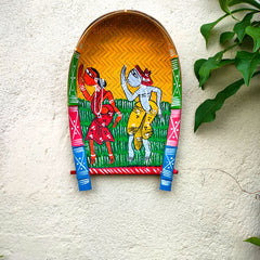 Craftooba's Hand-Painted Kulo Set: From Farm to Folklore Or Winnowing Clatter/Basket for Home Decor & Festival