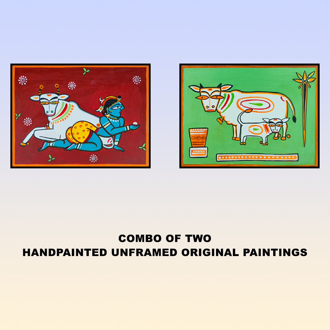 Craftooba Combo Of Unframed Original Paper Paintings | Paintings | Handpainting | Paper painting | Unframed | Original Painting |
