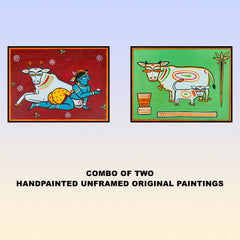 Craftooba Combo Of Unframed Original Paper Paintings | Paintings | Handpainting | Paper painting | Unframed | Original Painting |