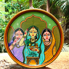 Wooden Hand painted and hand crafted decorative wall plate | wall hangings | wall decor | Home Decor, Office Decor |