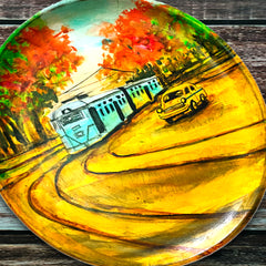 Craftooba Love Wall plate - Transport of Kolkata