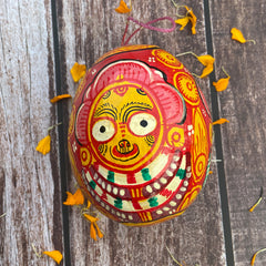 Craftooba traditional Coconut shell patachitra painting art | painting | pattachitra painting | coconutshell decor | spritual painting