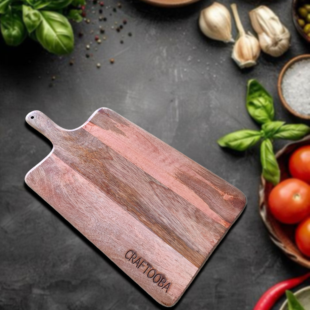 Hand Crafted Solid Wood Chopping Board | Premium Wooden Chopping Board – Crafted for Culinary Excellence | 16 Inches