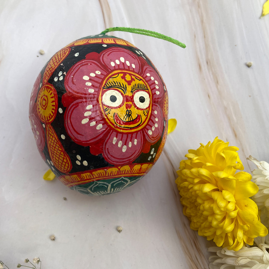 Craftooba traditional Coconut shell patachitra painting art | painting | pattachitra painting | coconutshell decor | spritual painting