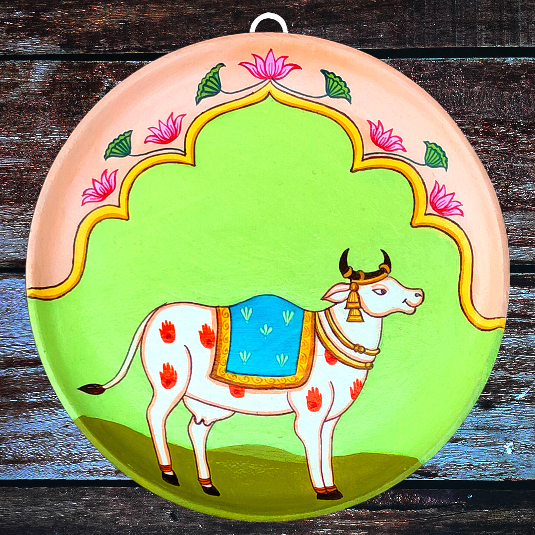 Wooden Hand painted and hand crafted decorative wall plate | wall hangings | wall decor | Home Decor, Office Decor |