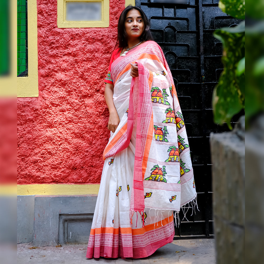 Kantha Embroidery Stitch 'Santipuri Saree'