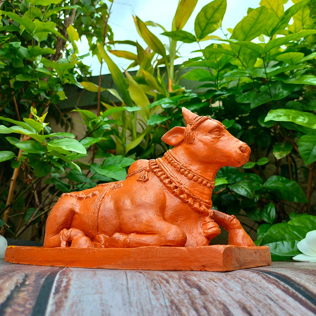 Terracotta Nandi – Handmade Sacred Cow Statue