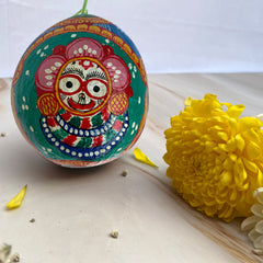 Craftooba traditional Coconut shell patachitra painting art | painting | pattachitra painting | coconutshell decor | spritual painting