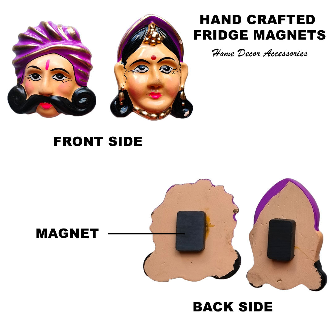 Rajasthani couple fridge magnet