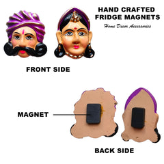 Rajasthani couple fridge magnet