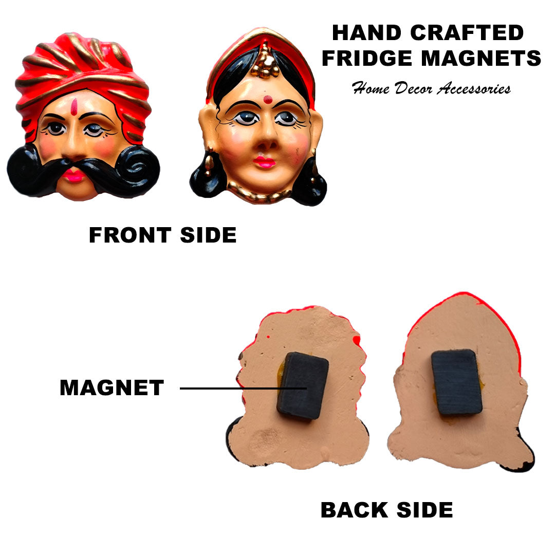 Rajasthani couple fridge magnet