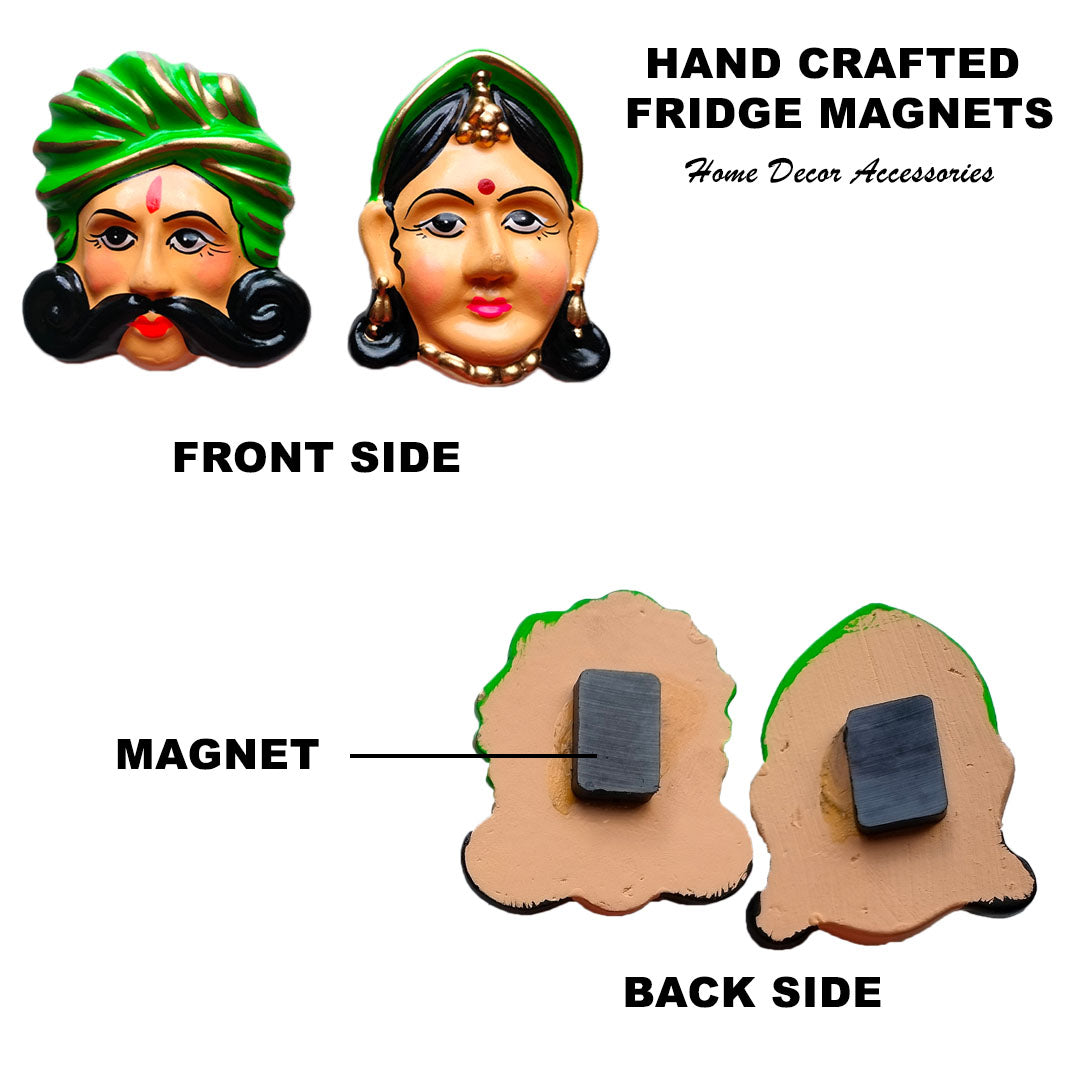 Rajasthani couple fridge magnet