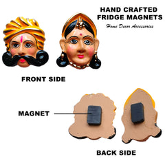 Rajasthani couple fridge magnet