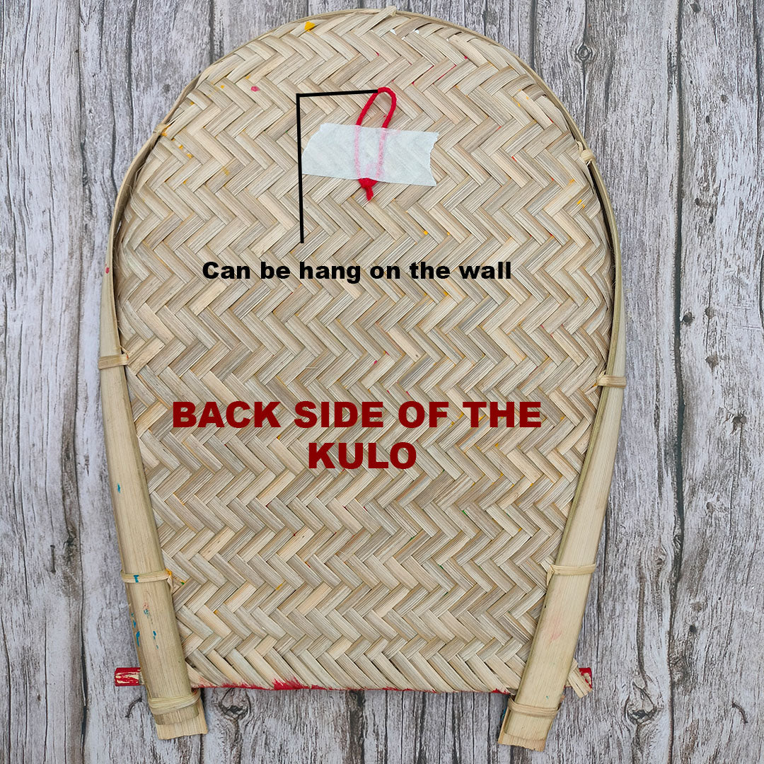Craftooba's Hand-Painted Kulo Set: From Farm to Folklore Or Winnowing Clatter/Basket for Home Decor & Festival
