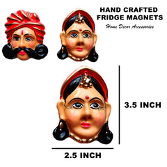 Rajasthani couple fridge magnet