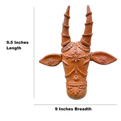 Terracotta Cow Head Wall Décor – Handcrafted Elegance for Your Home