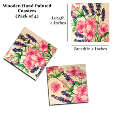 Wooden handpainted Coasters art Set Of 2 –  | Wooden handpainted coaster decor