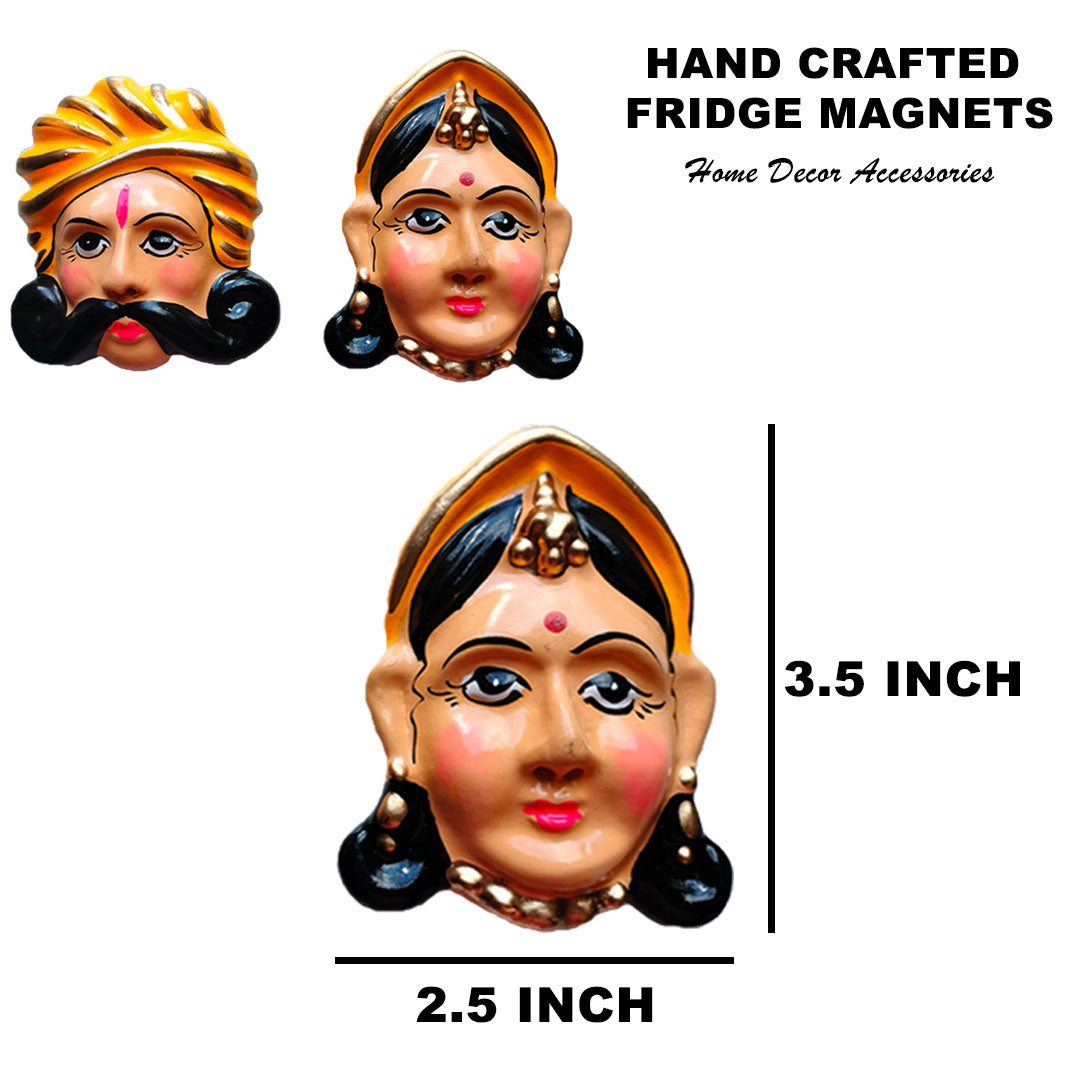 Rajasthani couple fridge magnet