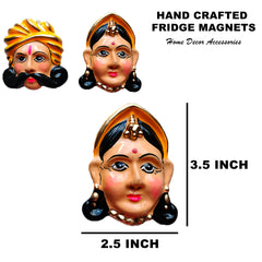 Rajasthani couple fridge magnet