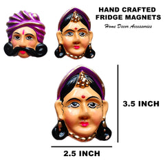 Rajasthani couple fridge magnet