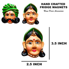 Rajasthani couple fridge magnet