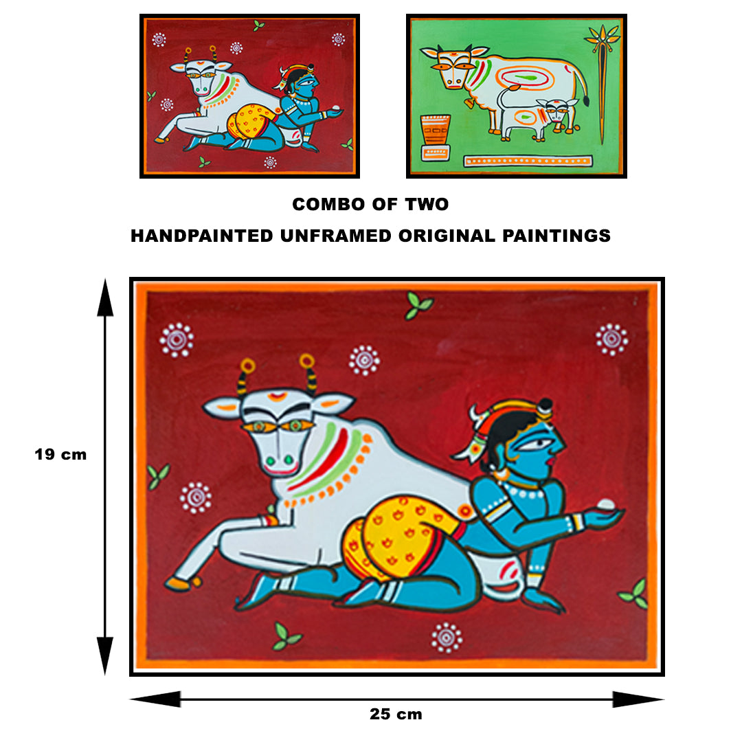 Craftooba Combo Of Unframed Original Paper Paintings | Paintings | Handpainting | Paper painting | Unframed | Original Painting |