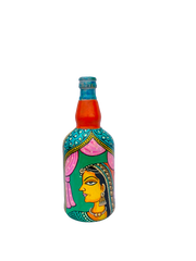 Hand Painted Glass Bottle Art for Home and Office Decor | Recycled Bottle Decor | Bottle Light| Bottle Vase | Glass Bottle Decor | Rajarani