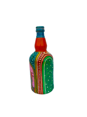 Hand Painted Glass Bottle Art for Home and Office Decor | Recycled Bottle Decor | Bottle Light| Bottle Vase | Glass Bottle Decor | Rajarani